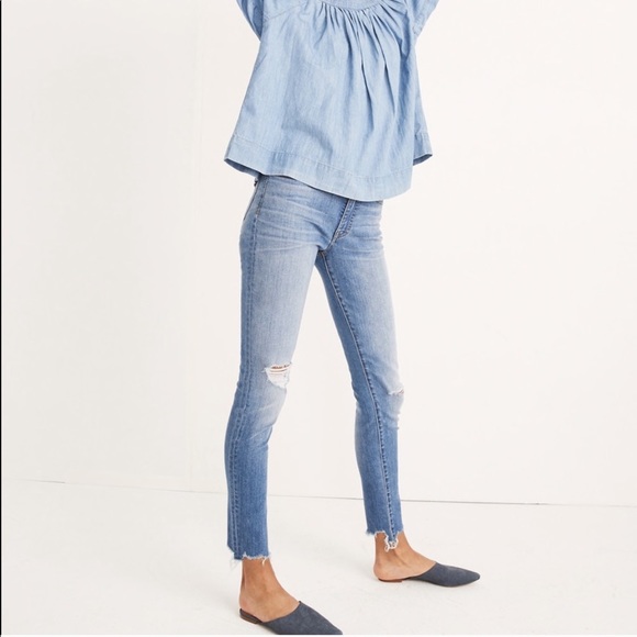 Madewell Denim - Madewell High Rise Skinny Jeans Distressed